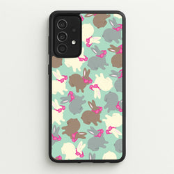 Bunny With Glasses Pattern  - Easter Phone Case for Galaxy A52 / A52s