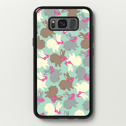 Bunny With Glasses Pattern  - Easter Phone Case for Galaxy S8