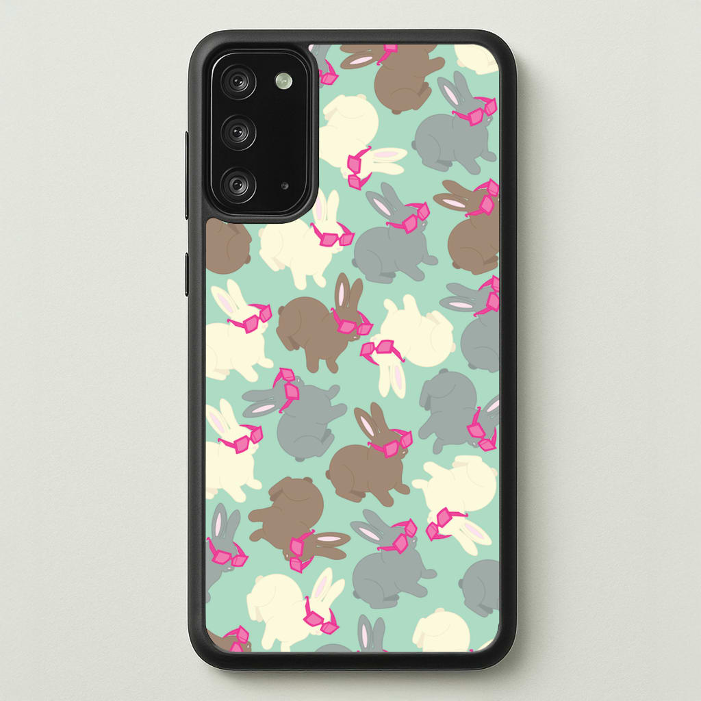 Bunny With Glasses Pattern  - Easter Phone Case for Galaxy Note 20