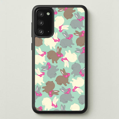Bunny With Glasses Pattern  - Easter Phone Case for Galaxy Note 20
