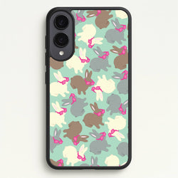 Bunny With Glasses Pattern  - Easter Phone Case for Galaxy S25 Edge