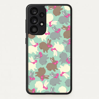 Bunny With Glasses Pattern  - Easter Phone Case for Galaxy A53