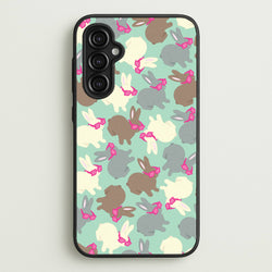 Bunny With Glasses Pattern  - Easter Phone Case for Galaxy A14