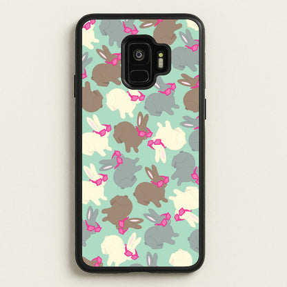 Bunny With Glasses Pattern  - Easter Phone Case for Galaxy S9