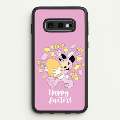 Happy Easter Pink   - Easter Phone Case for Galaxy S10e