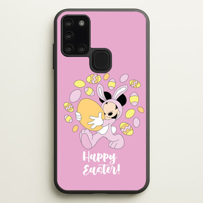 Happy Easter Pink   - Easter Phone Case for Galaxy A21s