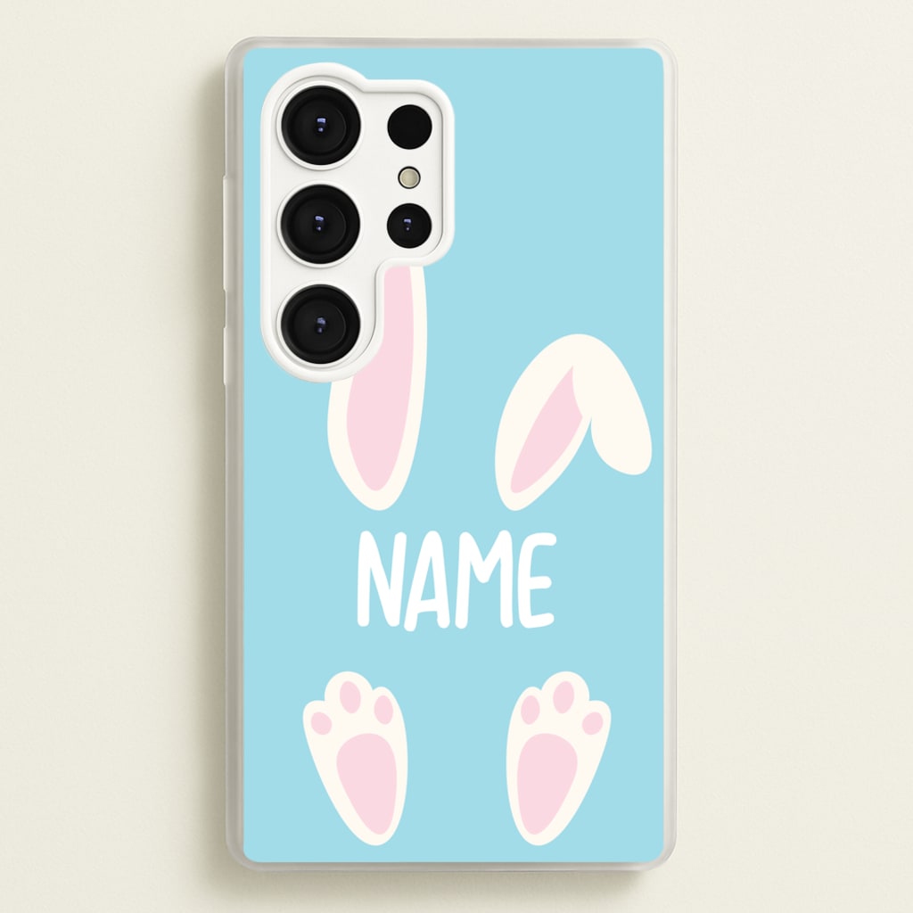 White Bunny Personalised  - Easter Phone Case for Galaxy S25 Ultra