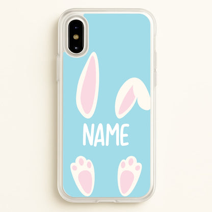 White Bunny Personalised  - Easter Phone Case for iPhone X / XS