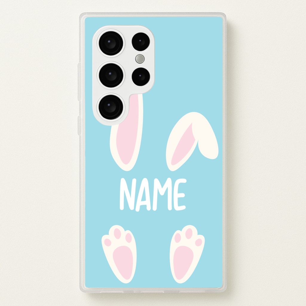 White Bunny Personalised  - Easter Phone Case for Galaxy S24 Ultra