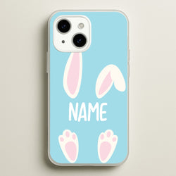 White Bunny Personalised  - Easter Phone Case for iPhone 14