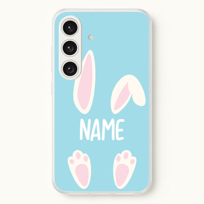 White Bunny Personalised  - Easter Phone Case for Galaxy S24FE