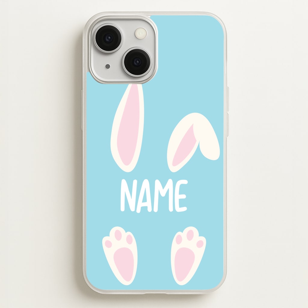 White Bunny Personalised  - Easter Phone Case for iPhone 13