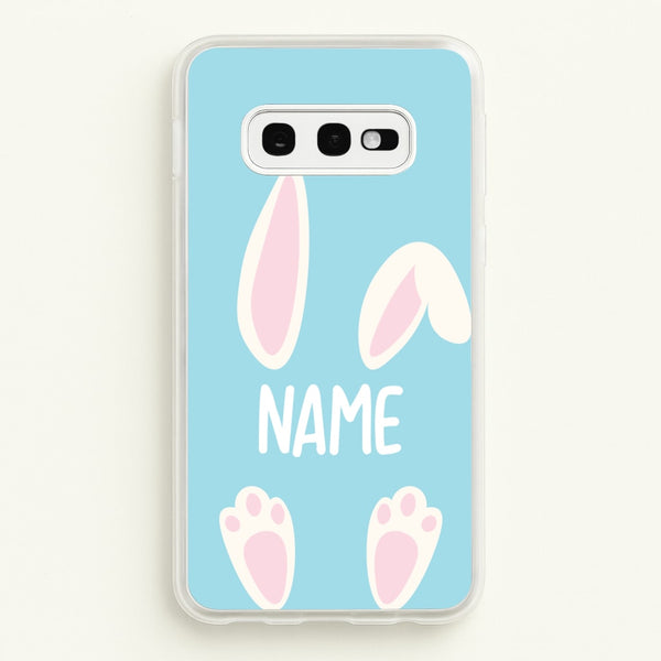 White Bunny Personalised  - Easter Phone Case for Galaxy S10e