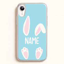 White Bunny Personalised  - Easter Phone Case for iPhone XR