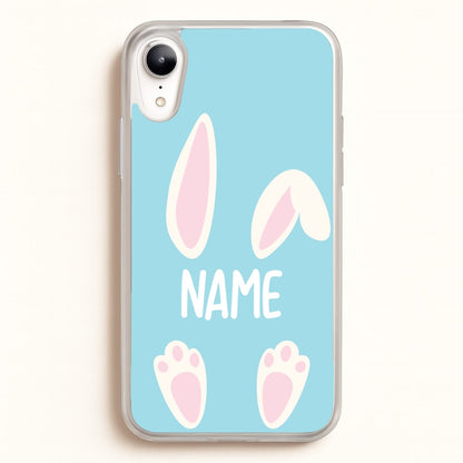 White Bunny Personalised  - Easter Phone Case for iPhone XR