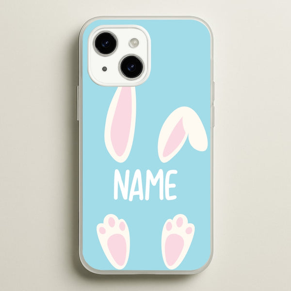 White Bunny Personalised  - Easter Phone Case for iPhone 15