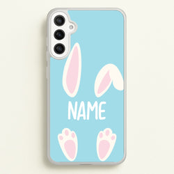 White Bunny Personalised  - Easter Phone Case for Galaxy A34