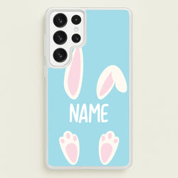 White Bunny Personalised  - Easter Phone Case for Galaxy S22 Ultra