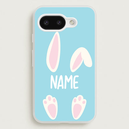 White Bunny Personalised  - Easter Phone Case for Google Pixel 9a