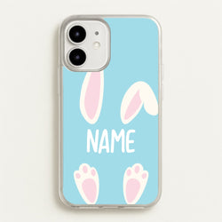 White Bunny Personalised  - Easter Phone Case for iPhone 12 / 12 Pro