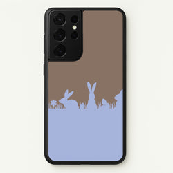 Bunny Outline   - Easter Phone Case for Galaxy S21 Ultra