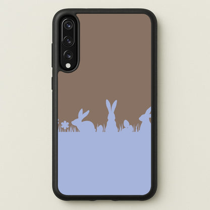 Bunny Outline   - Easter Phone Case for Huawei P20 Pro