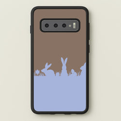 Bunny Outline   - Easter Phone Case for Galaxy S10