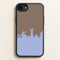 Bunny Outline   - Easter Phone Case for iPhone 6 / 7 / 8 / SE