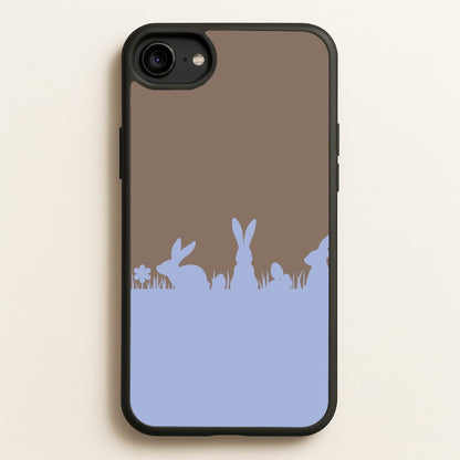 Bunny Outline   - Easter Phone Case for iPhone 6 / 7 / 8 / SE