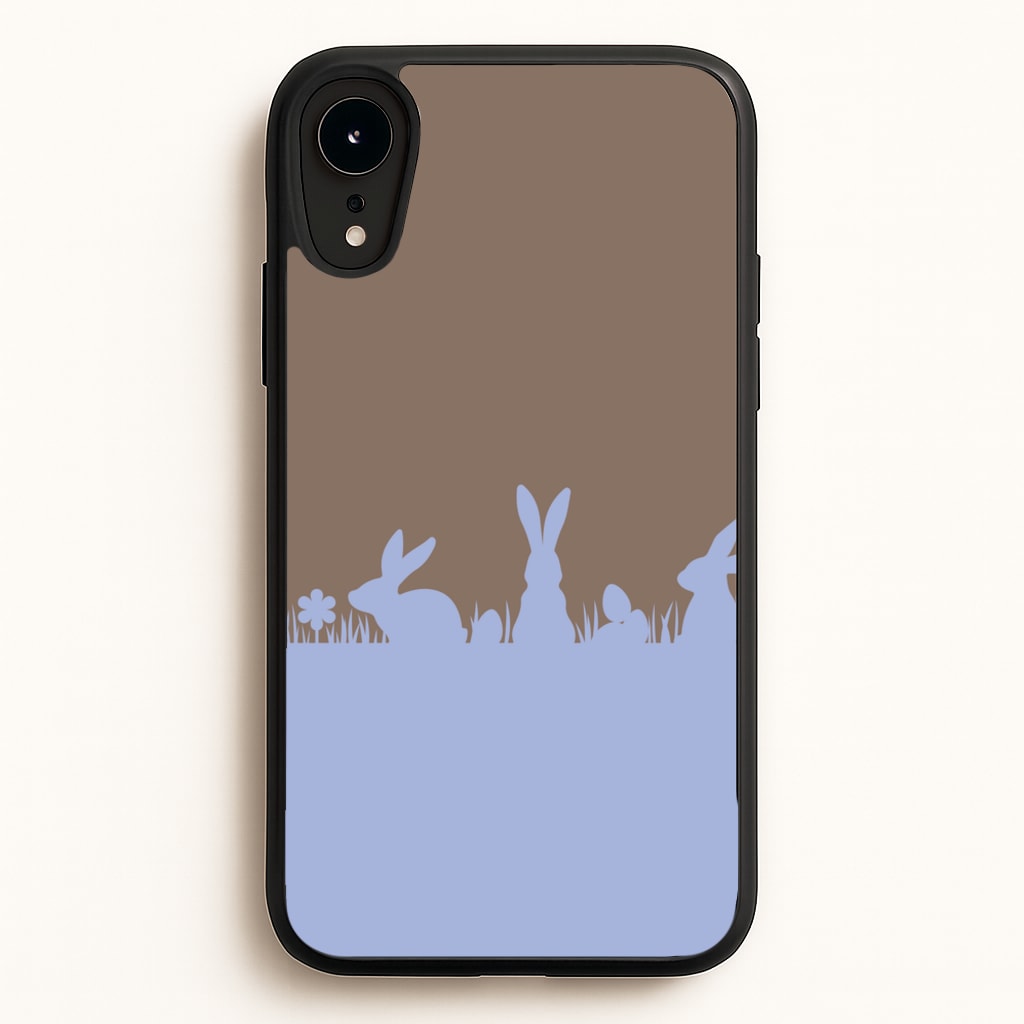 Bunny Outline   - Easter Phone Case for iPhone XR