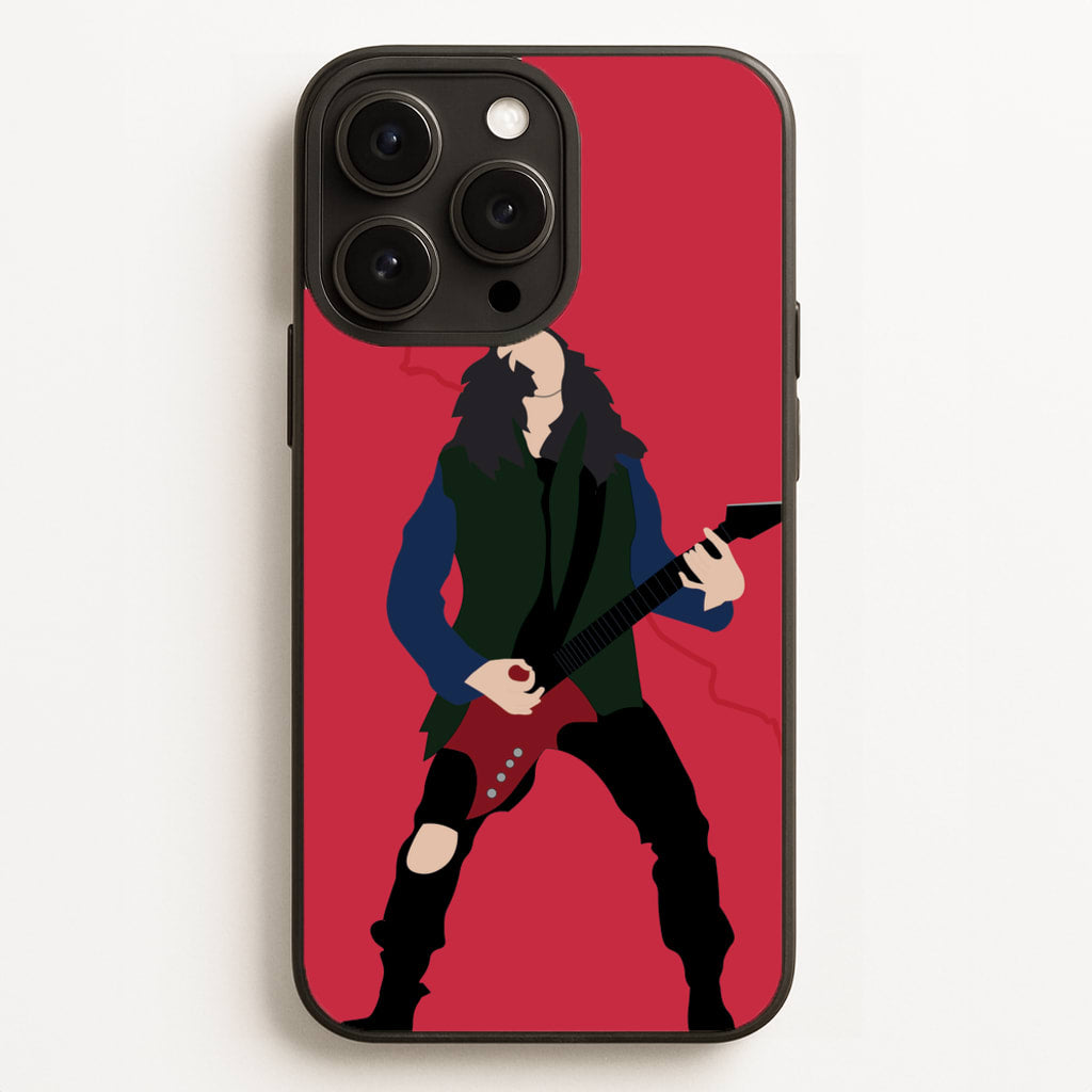 Eddie Munson Playing Guitar Phone Case