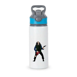 Eddie Munson Playing Guitar Active Water Bottle - Blue
