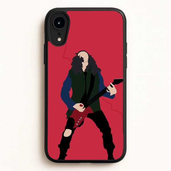 Eddie Munson Playing Guitar  - Stranger Things Phone Case for iPhone XR