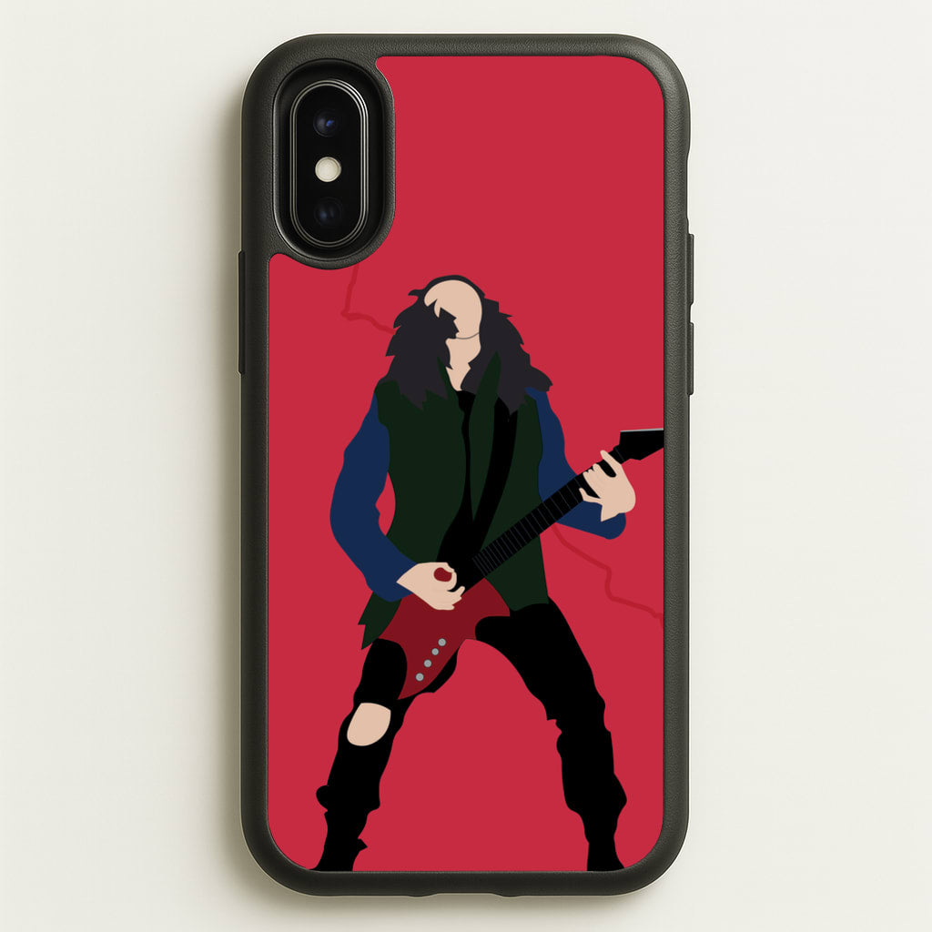 Eddie Munson Playing Guitar  - Stranger Things Phone Case for iPhone X / XS