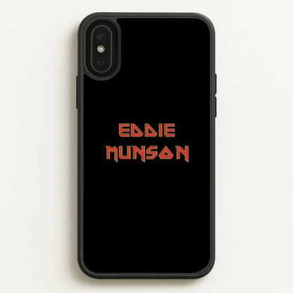 Eddie Munson Text  - Stranger Things Phone Case for iPhone XS Max