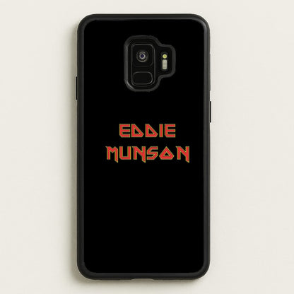 Eddie Munson Text  - Stranger Things Phone Case for Galaxy S9