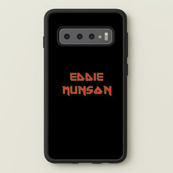 Eddie Munson Text  - Stranger Things Phone Case for Galaxy S10 Plus