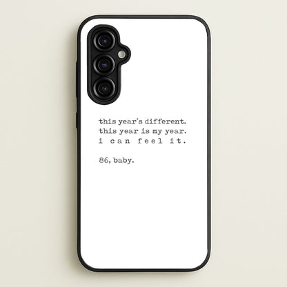 This Year's Different - Eddie Munson Stranger  - Stranger Things Phone Case for Galaxy A54