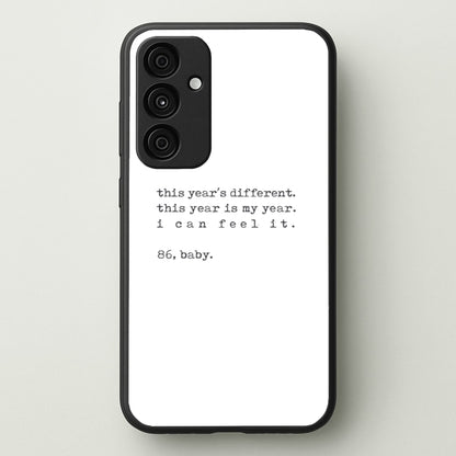 This Year's Different - Eddie Munson Stranger  - Stranger Things Phone Case for Galaxy A55