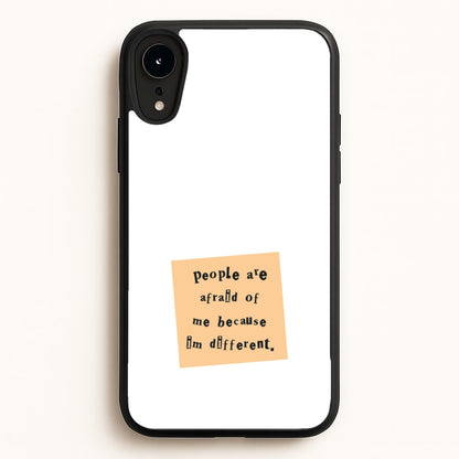 People Are Afraid Of Me - Scissorhands  - Edward Scissorhands Phone Case for iPhone XR