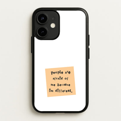 People Are Afraid Of Me - Scissorhands  - Edward Scissorhands Phone Case for iPhone 12 / 12 Pro
