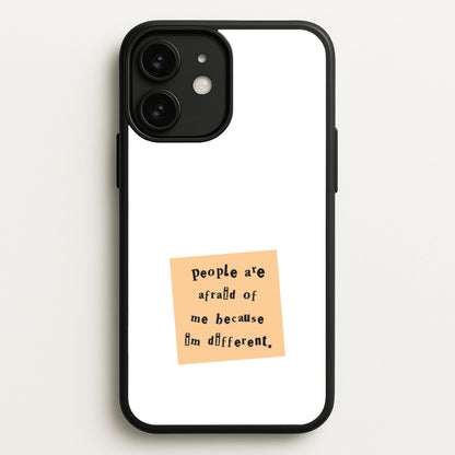 People Are Afraid Of Me - Scissorhands  - Edward Scissorhands Phone Case for iPhone 11