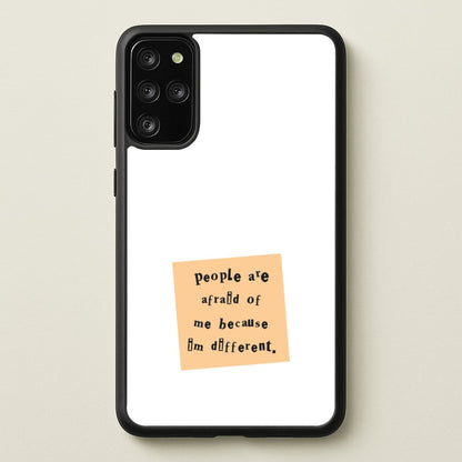 People Are Afraid Of Me - Scissorhands  - Edward Scissorhands Phone Case for Galaxy S20 Plus