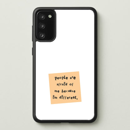 People Are Afraid Of Me - Scissorhands  - Edward Scissorhands Phone Case for Galaxy S20