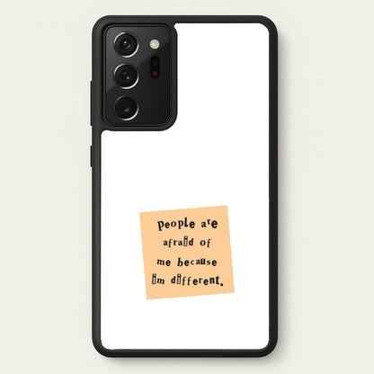 People Are Afraid Of Me - Scissorhands  - Edward Scissorhands Phone Case for Galaxy Note 20 Ultra