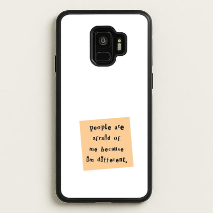 People Are Afraid Of Me - Scissorhands  - Edward Scissorhands Phone Case for Galaxy S9