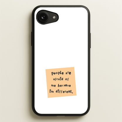 People Are Afraid Of Me - Scissorhands  - Edward Scissorhands Phone Case for iPhone 16e