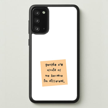 People Are Afraid Of Me - Scissorhands  - Edward Scissorhands Phone Case for Galaxy Note 20