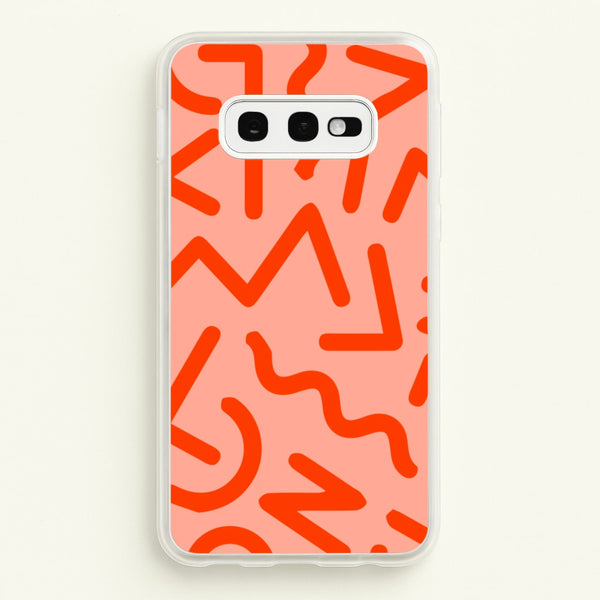 Red Abstract - Eighties  - Eighties Phone Case for Galaxy S10e