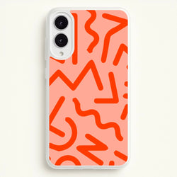 Red Abstract - Eighties  - Eighties Phone Case for Galaxy S25 Edge